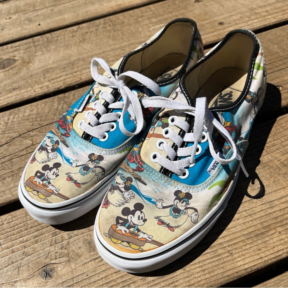 VANS Disney Aloha Mickey Minnie Sneakers Anniversary Women's Shoes Size 9
